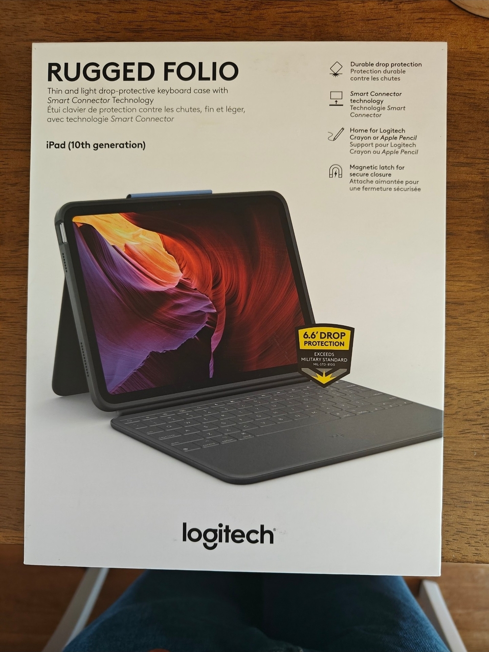 Logitech Rugged Folio Keyboard Case - Dark Gray